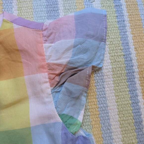 ⭐ NEW NWT GAP Flutter-sleeve gingham plaid dress size 3T - Picture 5 of 10